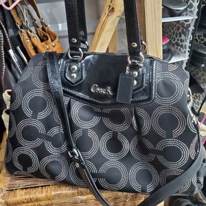 Coach Signature Ashley Optic Art black Bag